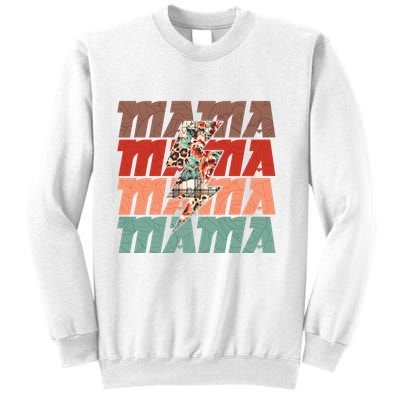 Mothers Day Mama Lightning Rose Pattern Sweatshirt