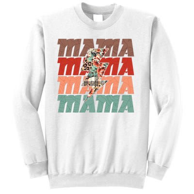 Mothers Day Mama Lightning Rose Pattern Sweatshirt