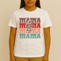 Mothers Day Mama Lightning Rose Pattern T-Shirt