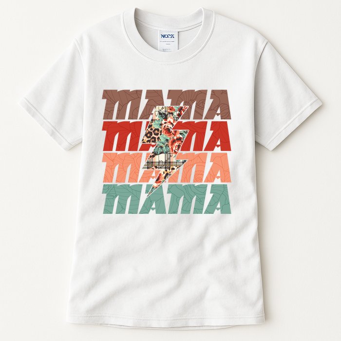 Mothers Day Mama Lightning Rose Pattern Tall T-Shirt