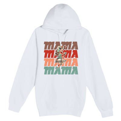 Mothers Day Mama Lightning Rose Pattern Premium Pullover Hoodie