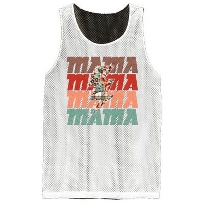 Mothers Day Mama Lightning Rose Pattern Mesh Reversible Basketball Jersey Tank