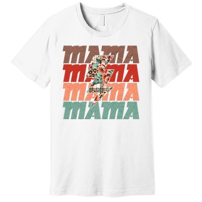 Mothers Day Mama Lightning Rose Pattern Premium T-Shirt