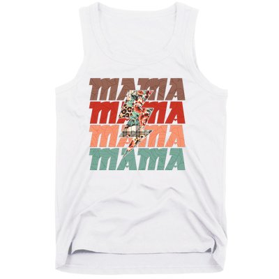 Mothers Day Mama Lightning Rose Pattern Tank Top