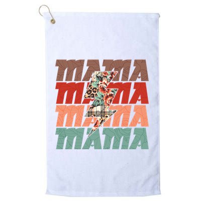 Mothers Day Mama Lightning Rose Pattern Golf Towel