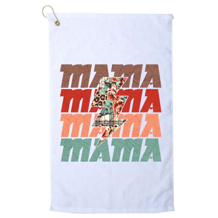 Mothers Day Mama Lightning Rose Pattern Golf Towel