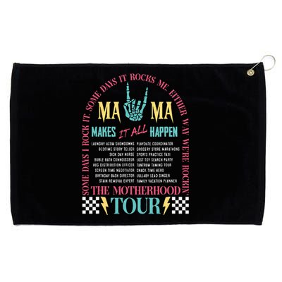 Mothers Day Motherhood Mama Rock MomS Life Grommeted Golf Towel