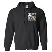 Mount Drunkmore Mount Rushmore Us Presidents Drinking Full Zip Hoodie