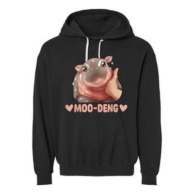 Moo Deng Garment-Dyed Fleece Hoodie