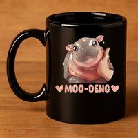 Moo Deng 11oz C Handle Ceramic Mug