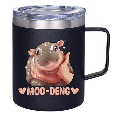 Moo Deng 12oz Stainless Steel Coffee Mug