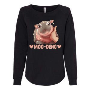 Moo Deng Womens California Wash Sweatshirt