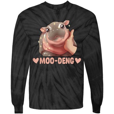Moo Deng Tie-Dye Long Sleeve Shirt