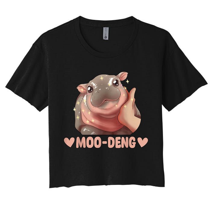 Moo Deng Women's Crop Top Tee