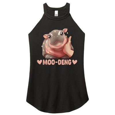 Moo Deng Women's Perfect Tri Rocker Tank