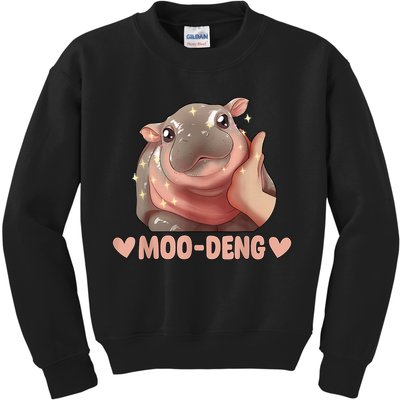 Moo Deng Kids Sweatshirt
