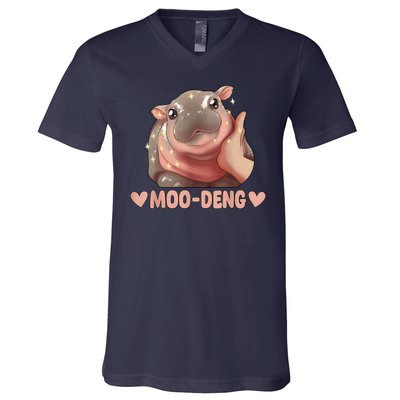 Moo Deng V-Neck T-Shirt