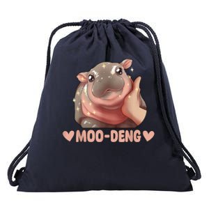 Moo Deng Drawstring Bag