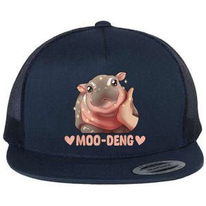 Moo Deng Flat Bill Trucker Hat