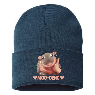 Moo Deng Sustainable Knit Beanie