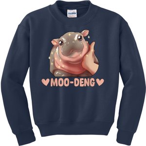 Moo Deng Kids Sweatshirt