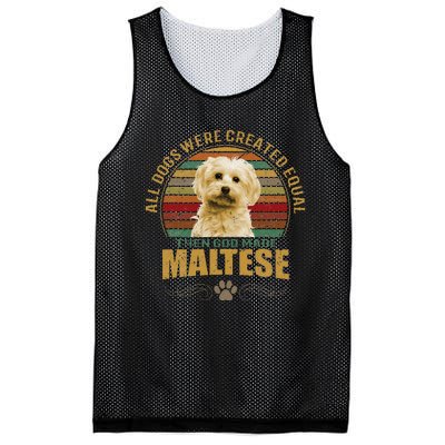 Maltese Dog Mesh Reversible Basketball Jersey Tank