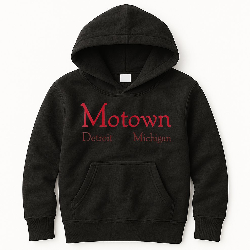 Motown Detroit Motor City Michigan Music Kids Hoodie
