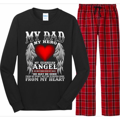 My Dad My Hero My Guardian Angel! Father's Day Gift Long Sleeve Pajama Set