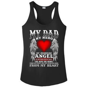 My Dad My Hero My Guardian Angel! Father's Day Gift Ladies PosiCharge Competitor Racerback Tank