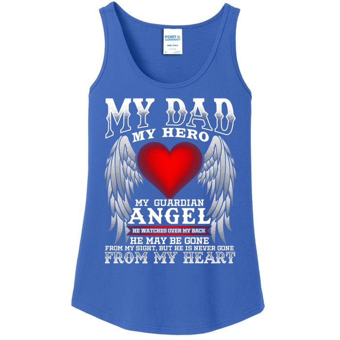 My Dad My Hero My Guardian Angel! Father's Day Gift Ladies Essential Tank