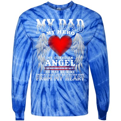 My Dad My Hero My Guardian Angel! Father's Day Gift Tie-Dye Long Sleeve Shirt