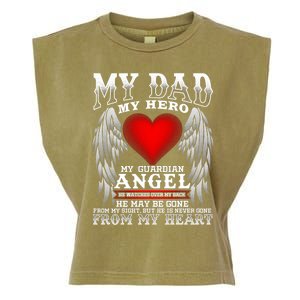 My Dad My Hero My Guardian Angel! Father's Day Gift Garment-Dyed Women's Muscle Tee