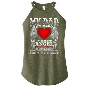 My Dad My Hero My Guardian Angel! Father's Day Gift Women's Perfect Tri Rocker Tank