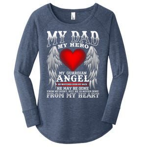 My Dad My Hero My Guardian Angel! Father's Day Gift Women's Perfect Tri Tunic Long Sleeve Shirt