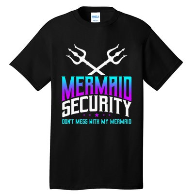 Mermaid Daddy Merdad Fathers Day Merman Dad Papa Merfolk Tall T-Shirt