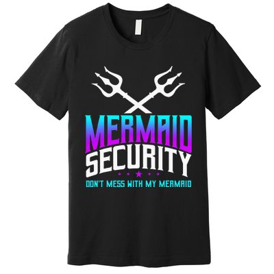 Mermaid Daddy Merdad Fathers Day Merman Dad Papa Merfolk Premium T-Shirt