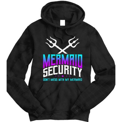 Mermaid Daddy Merdad Fathers Day Merman Dad Papa Merfolk Tie Dye Hoodie