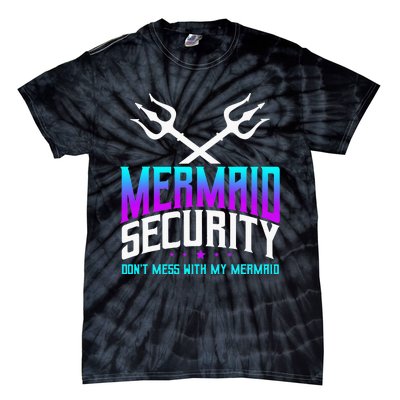 Mermaid Daddy Merdad Fathers Day Merman Dad Papa Merfolk Tie-Dye T-Shirt