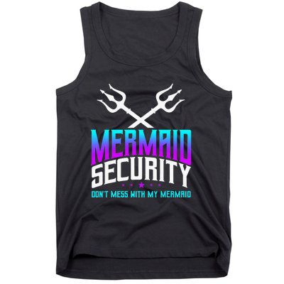 Mermaid Daddy Merdad Fathers Day Merman Dad Papa Merfolk Tank Top