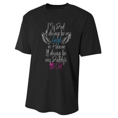 My Dad My Angel In Heaven In Loving Memory Of My Dad Performance Sprint T-Shirt