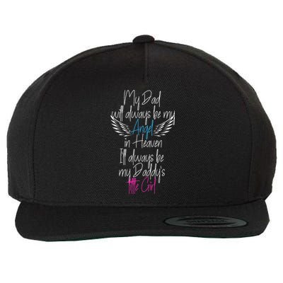 My Dad My Angel In Heaven In Loving Memory Of My Dad Wool Snapback Cap