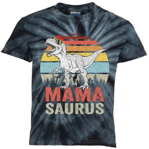 Mamasaurus Dinosaur Mama Saurus T Rex Funny Family Matching Kids Tie-Dye T-Shirt