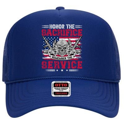 Memorial Day High Crown Mesh Back Trucker Hat