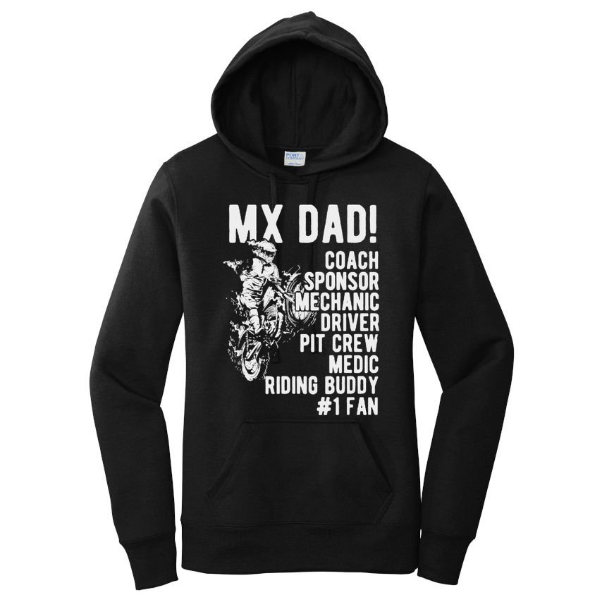 Mx Dad Moto Cross Dad Women's Pullover Hoodie