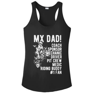 Mx Dad Moto Cross Dad Ladies PosiCharge Competitor Racerback Tank