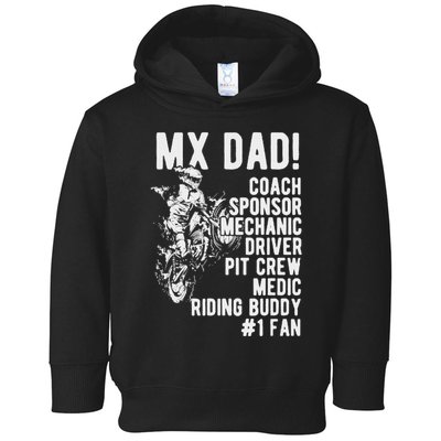 Mx Dad Moto Cross Dad Toddler Hoodie