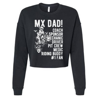 Mx Dad Moto Cross Dad Cropped Pullover Crew
