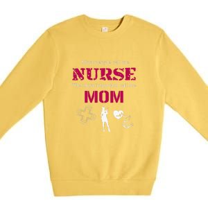 Mother's Day Most People Call Me Nurse Mom Gift Premium Crewneck Sweatshirt