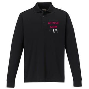 Mother's Day Most People Call Me Nurse Mom Gift Performance Long Sleeve Polo