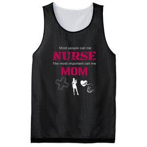 Mother's Day Most People Call Me Nurse Mom Gift Mesh Reversible Basketball Jersey Tank